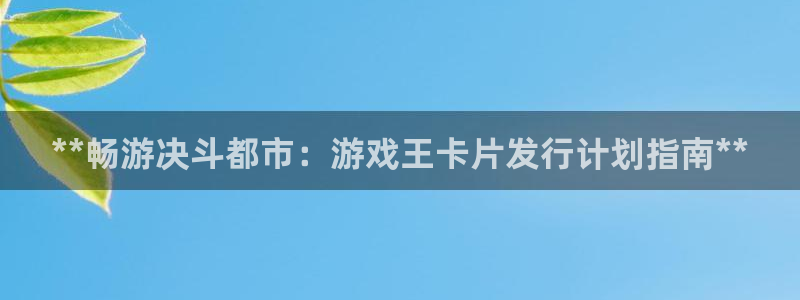 顺赢商贸有限公司：**畅游决斗都市：游戏王卡片发行计划指南**