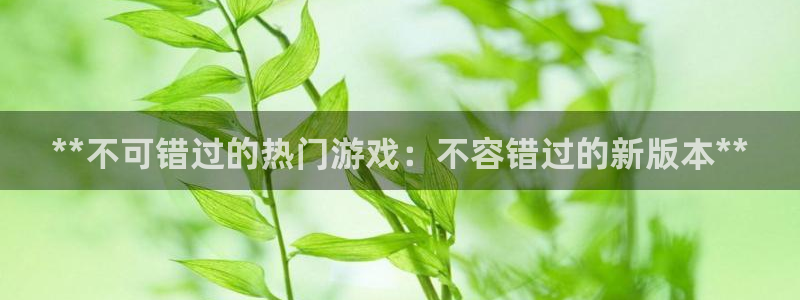 顺盈娱乐登录平台下载安装手机版：**不可错过的热门游戏：不容错过的新版本**